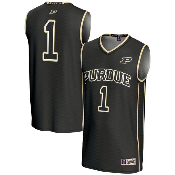 Male #1 Black Purdue Boilermakers Lightweight Basketball Jersey