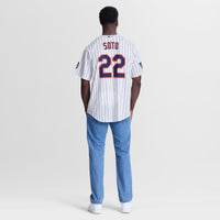 Juan Soto New York Mets Baseball Jersey, White Replica Game Sportswear Jersey Shirt, Lightweight Breathable Athletic Jersey, Casual Gift for Men