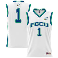Florida Gulf Coast Eagles Basketball Jersey, White Lightweight Sportswear Jersey Shirt, Sleeveless Athletic Tank Jersey, Casual Gift for Men