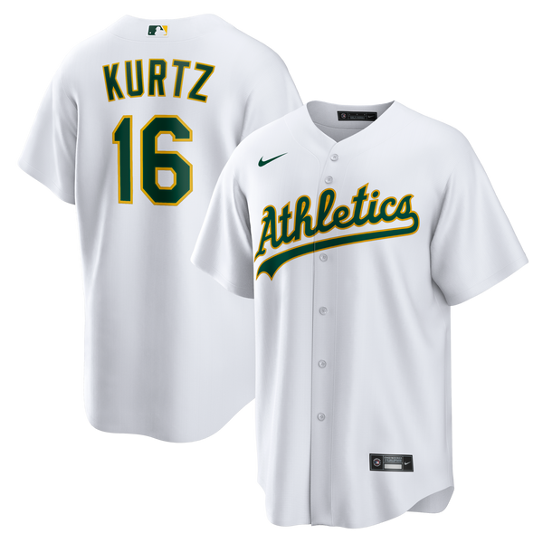 Athletics Nick Kurtz White Home Replica Player Jersey