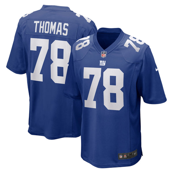 New York Giants Andrew Thomas Royal Player Game Jersey