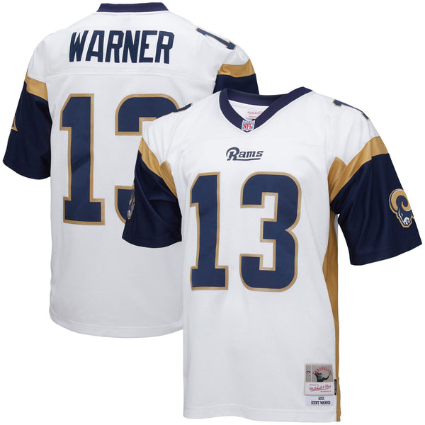 Los Angeles Rams Kurt Warner White Big & Tall 2001 Retired Player Replica Jersey