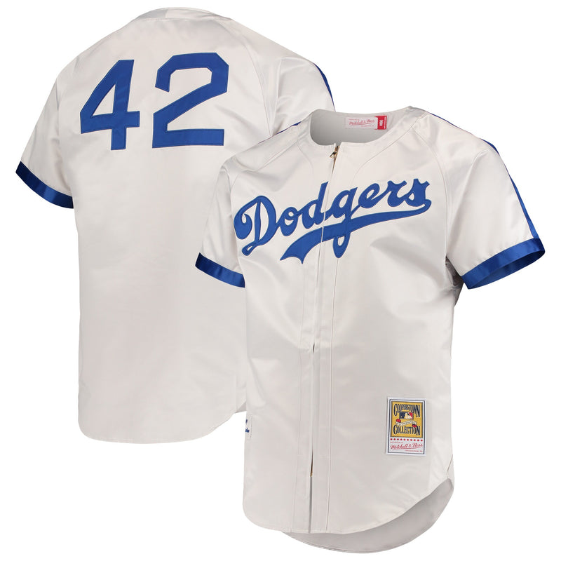 Brooklyn Dodgers Jackie Robinson Gray Cooperstown Baseball Jersey, Sportswear Jersey Shirt, Lightweight Athletic Jersey, Casual Gift for Men
