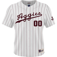 Texas A&M Aggies Baseball Jersey, White Sportswear Jersey Shirt, Lightweight Breathable Athletic Jersey, Casual Gift for Men, Style 200496493