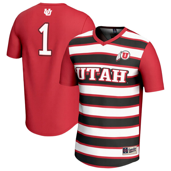 #1 Utah Utes Lightweight Soccer Fashion Jersey - Red