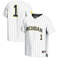 Michigan Wolverines Baseball Jersey, White Fashion Sportswear Jersey Shirt, Lightweight Breathable Athletic Jersey, Casual Gift for Men