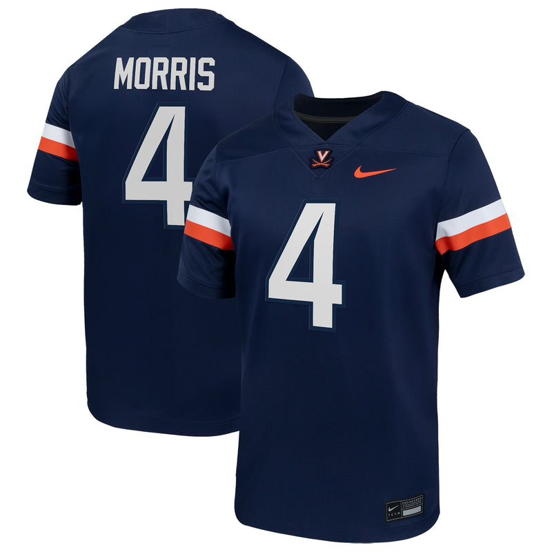 Virginia Cavaliers Football Jersey, Navy Game Home Sportswear Jersey Shirt, Lightweight Breathable Athletic Jersey, Casual Gift for Men