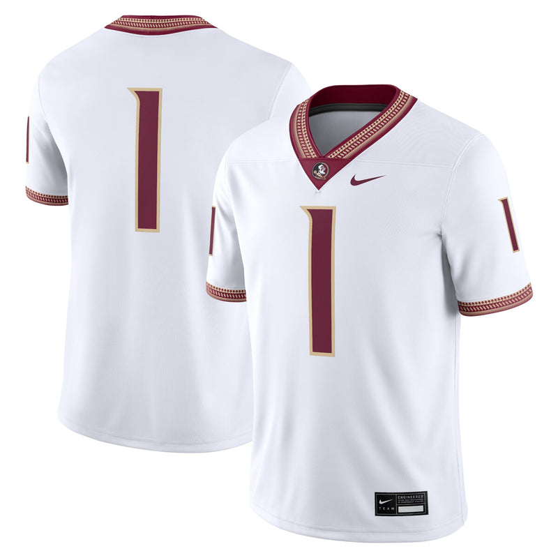 Florida State Seminoles Football Jersey, White Game Sportswear Jersey Shirt, Lightweight Breathable Athletic Jersey, Casual Gift for Men