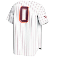 Virginia Tech Hokies Lightweight Baseball Jersey, White Sportswear Jersey Shirt, Lightweight Breathable Athletic Jersey, Casual Gift for Men