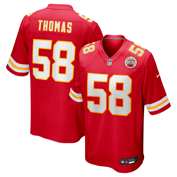 Kansas City Chiefs Derrick Thomas Red Game Retired Player Jersey
