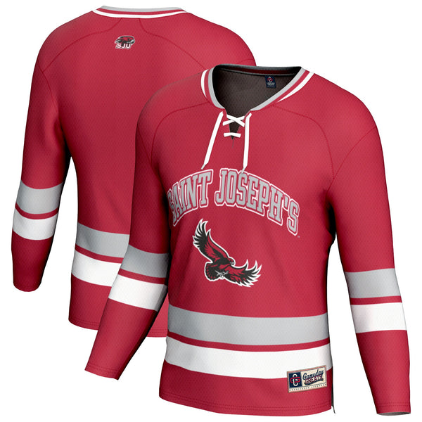 Saint Joseph's Hawks Spirit Hockey Jersey - Crimson