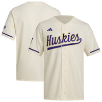 Washington Huskies Baseball Jersey, Cream Replica Sportswear Jersey Shirt, Lightweight Breathable Athletic Jersey, Casual Gift for Men
