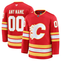 Calgary Flames Hockey Jersey, Red Premium Home Sportswear Jersey Shirt, Long Sleeve Hockey Sweater Jersey, Casual Gift for Men, Style 202055777