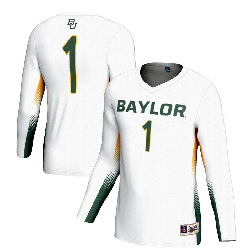 Baylor Bears Volleyball Jersey, White Lightweight Sportswear Jersey Shirt, Lightweight Breathable Athletic Jersey, Casual Gift for Men