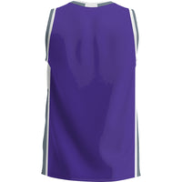 University of Sioux Falls Cougars Basketball Jersey, Purple Sportswear Jersey Shirt, Sleeveless Athletic Tank Jersey, Casual Gift for Men