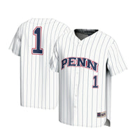 Pennsylvania Quakers Baseball Jersey, White Lightweight Sportswear Jersey Shirt, Lightweight Breathable Athletic Jersey, Casual Gift for Men
