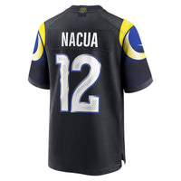 Puka Nacua Los Angeles Rams Football Jersey, Blue Game Sportswear Jersey Shirt, Lightweight Breathable Athletic Jersey, Casual Gift for Men