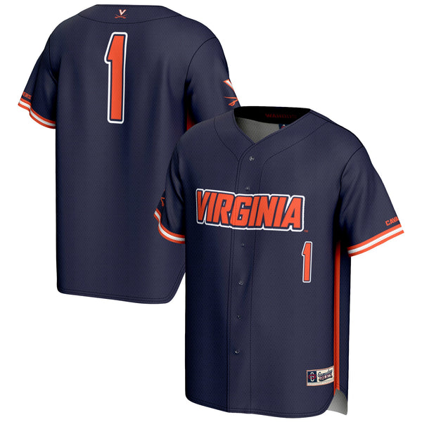 #1 Virginia Cavaliers Lightweight Baseball Jersey - Navy