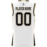 Vanderbilt Commodores Basketball Jersey, White Sportswear Jersey Shirt, Sleeveless Athletic Tank Jersey, Casual Gift for Men