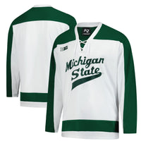 Michigan State Spartans Hockey Jersey, White Replica Home Sportswear Jersey Shirt, Long Sleeve Hockey Sweater Jersey, Casual Gift for Men