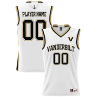 Vanderbilt Commodores Basketball Jersey, White Sportswear Jersey Shirt, Sleeveless Athletic Tank Jersey, Casual Gift for Men