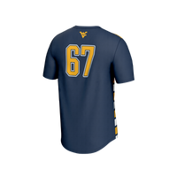 West Virginia Mountaineers Lightweight Soccer Jersey, Navy Sportswear Jersey Shirt, Lightweight Breathable Athletic Jersey, Casual Gift for Men