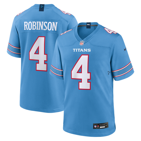 Tennessee Titans Wan'Dale Robinson Light Blue Team Game Jersey