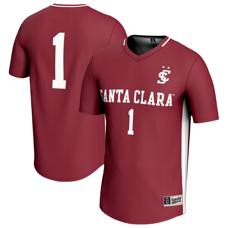 Santa Clara Broncos Soccer Jersey, Maroon Fashion Sportswear Jersey Shirt, Lightweight Breathable Athletic Jersey, Casual Gift for Men