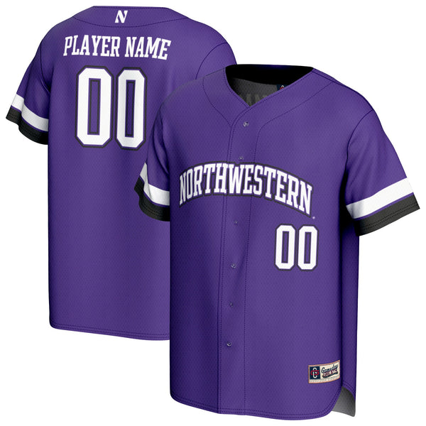 Northwestern Wildcats Personalized Collegiate Baseball Fashion Jersey - Purple
