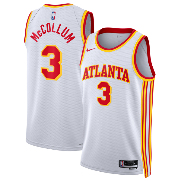 Atlanta Hawks Association Edition Swingman Jersey - White - CJ McCollum