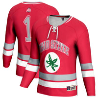 Ohio State Buckeyes Hockey Jersey, Scarlet Fashion Lightweight Sportswear Jersey Shirt, Long Sleeve Hockey Sweater Jersey, Casual Gift for Men