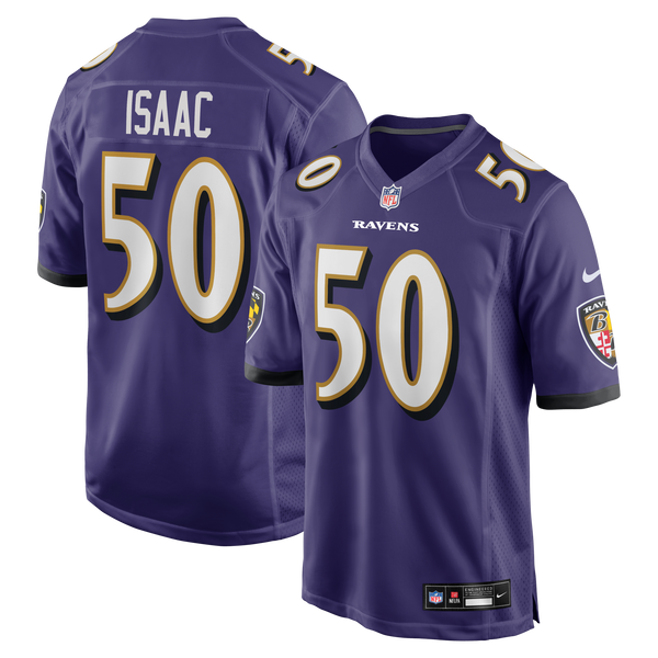 Baltimore Ravens Adisa Isaac Purple Team Game Jersey