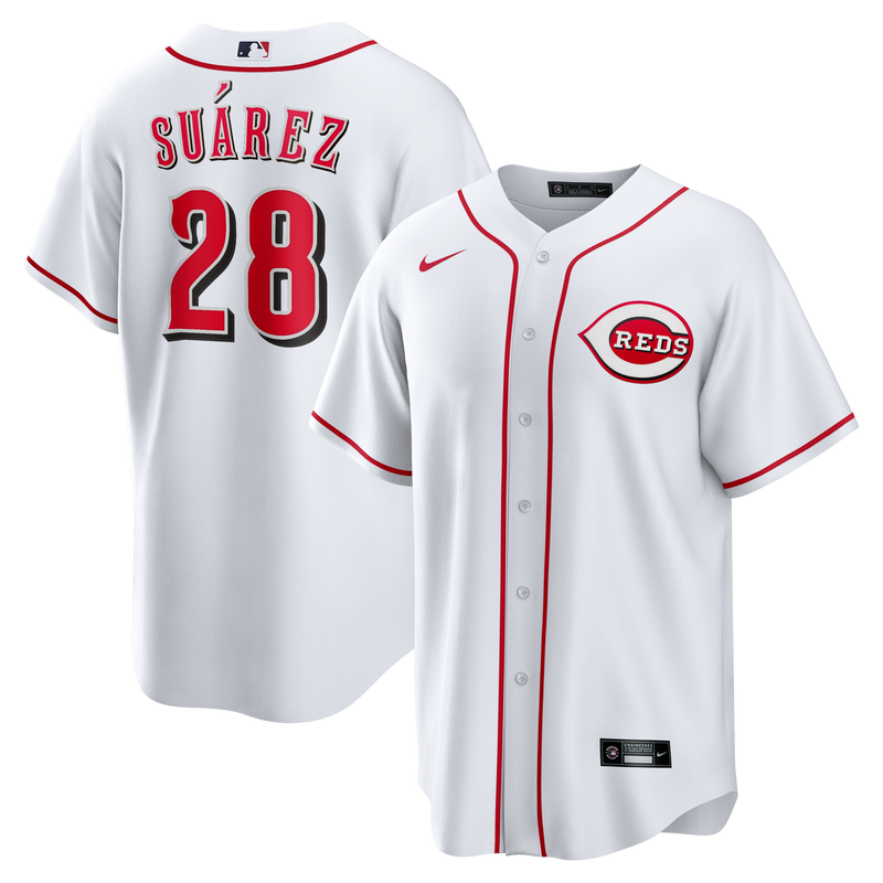 Eugenio Suárez Cincinnati Reds Baseball Jersey, White Sportswear Jersey Shirt, Lightweight Breathable Athletic Jersey, Casual Gift for Men