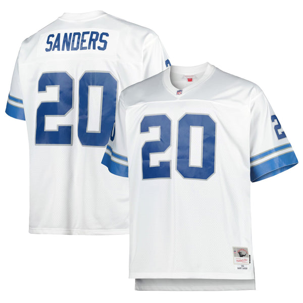 Detroit Lions Barry Sanders White Big & Tall 1996 Retired Player Replica Jersey