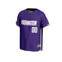 Washington Huskies Baseball Jersey, Purple Sportswear Jersey Shirt, Lightweight Breathable Athletic Jersey, Casual Gift for Men, Style 201141650