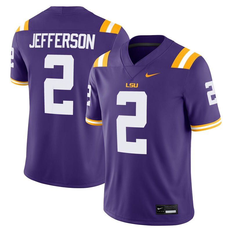 LSU Tigers Football Jersey, Purple Game Sportswear Jersey Shirt, Lightweight Breathable Athletic Jersey, Casual Gift for Men, Style 201954847