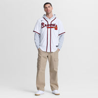 Lane Thomas Atlanta Braves Baseball Jersey, White Replica Sportswear Jersey Shirt, Lightweight Breathable Athletic Jersey, Casual Gift for Men