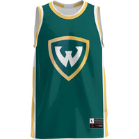 Wayne State Wildcats Basketball Jersey, Green Lightweight Sportswear Jersey Shirt, Sleeveless Athletic Tank Jersey, Casual Gift for Men