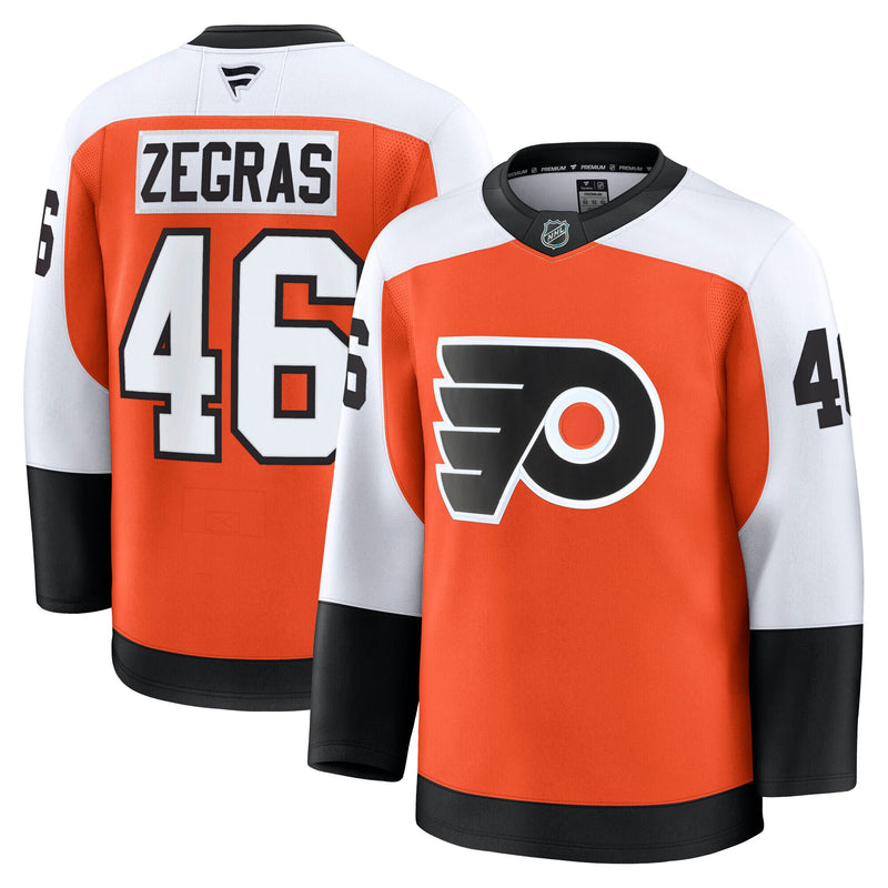 Trevor Zegras Philadelphia Flyers Hockey Jersey, Orange Premium Sportswear Jersey Shirt, Long Sleeve Hockey Sweater Jersey, Casual Gift for Men