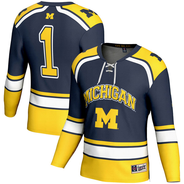 #1 Michigan Wolverines Hockey Jersey - Navy