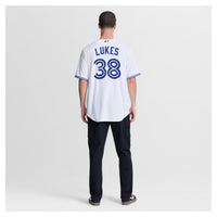 Nathan Lukes Toronto Blue Jays Baseball Jersey, White Sportswear Jersey Shirt, Lightweight Breathable Athletic Jersey, Casual Gift for Men
