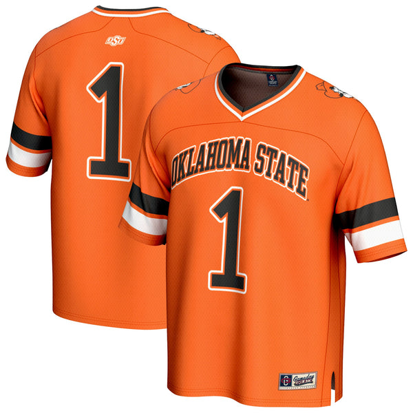 #1 Oklahoma State Cowboys Lightweight Collegiate Football Fashion Jersey - Orange