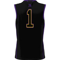 LSU Tigers Lightweight Basketball Jersey, Black Sportswear Jersey Shirt, Sleeveless Athletic Tank Jersey, Casual Gift for Men