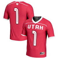 Utah Utes Lacrosse Jersey, Red Lightweight Sportswear Jersey Shirt, Lightweight Breathable Athletic Jersey, Casual Gift for Men
