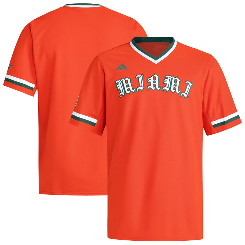 Miami Hurricanes Baseball Jersey, Orange Sportswear Jersey Shirt, Lightweight Breathable Athletic Jersey, Casual Gift for Men