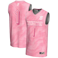 Creighton Bluejays Basketball Jersey, Pink Lightweight Sportswear Jersey Shirt, Sleeveless Athletic Tank Jersey, Casual Gift for Men