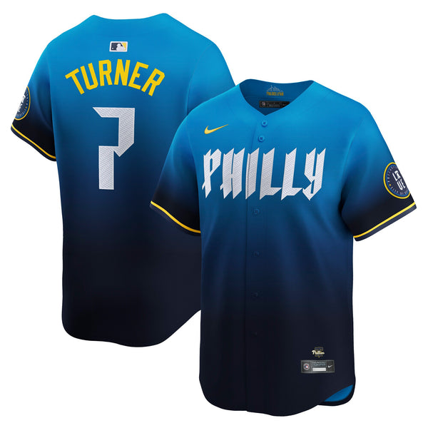 Philadelphia Phillies Trea Turner Blue City Connect Limited Player Jersey
