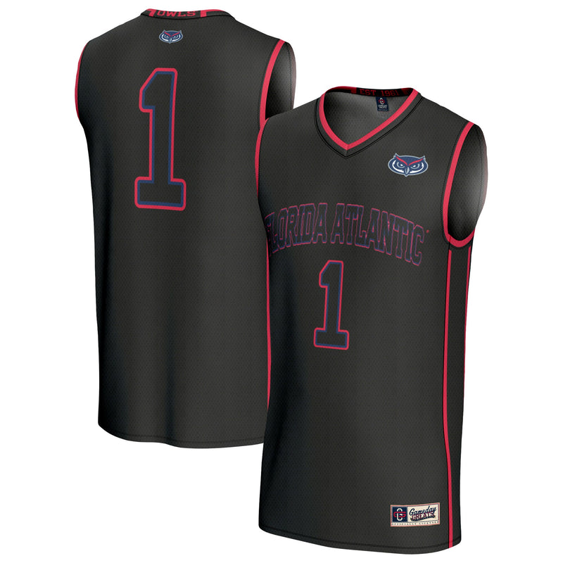 Florida Atlantic Owls Basketball Jersey, Black Lightweight Sportswear Jersey Shirt, Sleeveless Athletic Tank Jersey, Casual Gift for Men