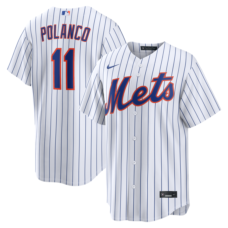 Jorge Polanco New York Mets Baseball Jersey, White Replica Sportswear Jersey Shirt, Lightweight Breathable Athletic Jersey, Casual Gift for Men