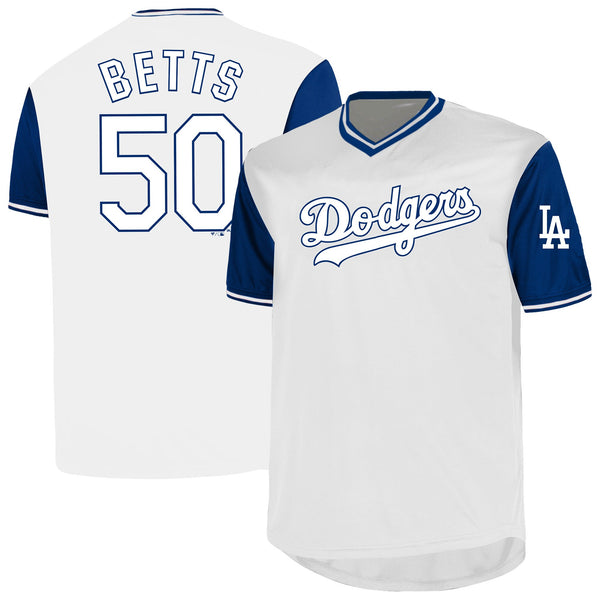 Los Angeles Dodgers Mookie Betts White Big & Tall Name & Number Jersey